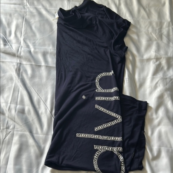 Calvin Klein Black Fitted Sleeveless Graphic Top - Picture 5 of 6